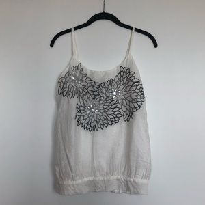 Cute White Designed Top